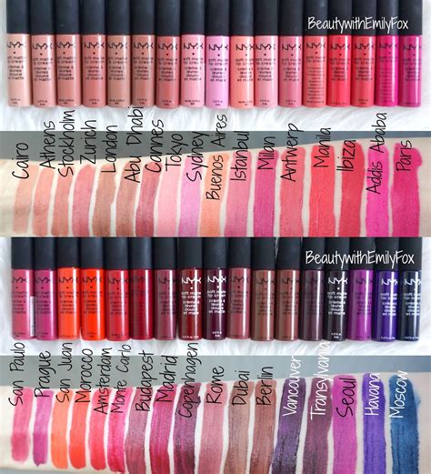 nyx matte lip cream shades